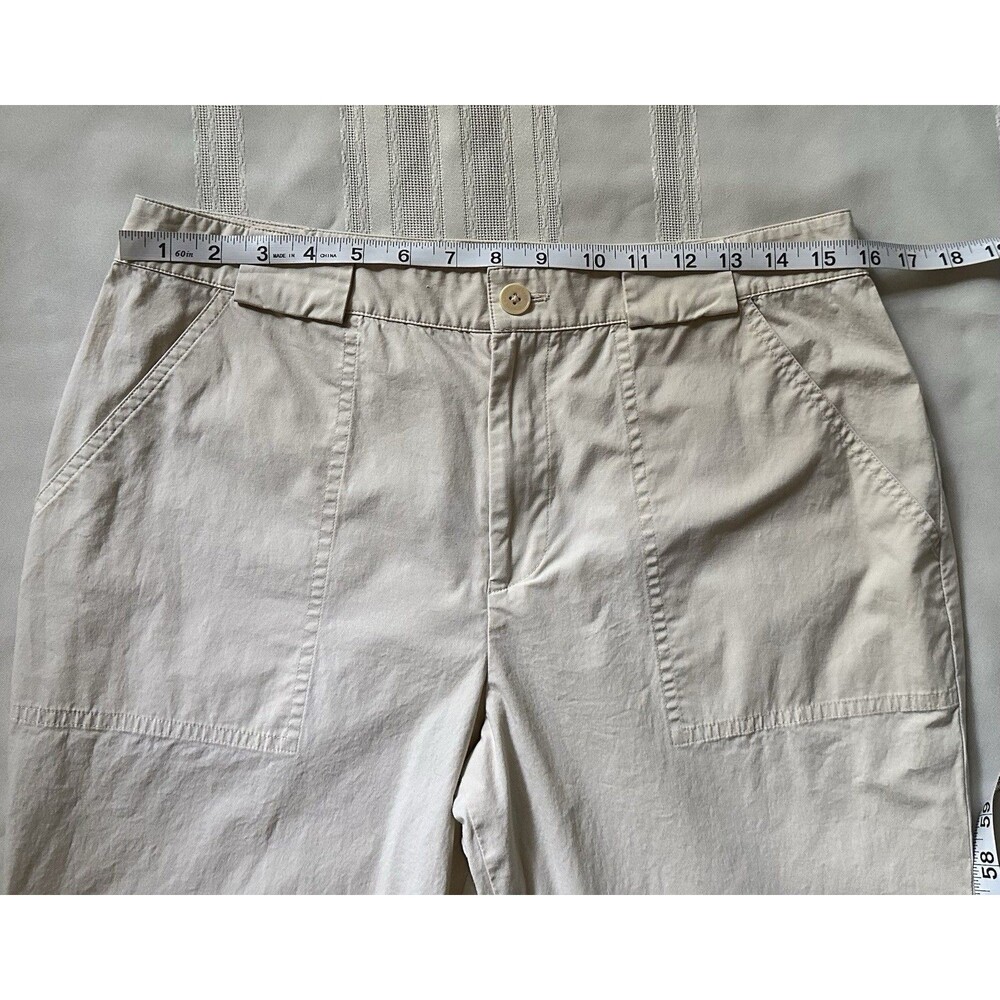 Lauren Ralph Lauren Women’s Beige Utility Pants SZ 10 Straight Leg Stretch Twill - Picture 6 of 13